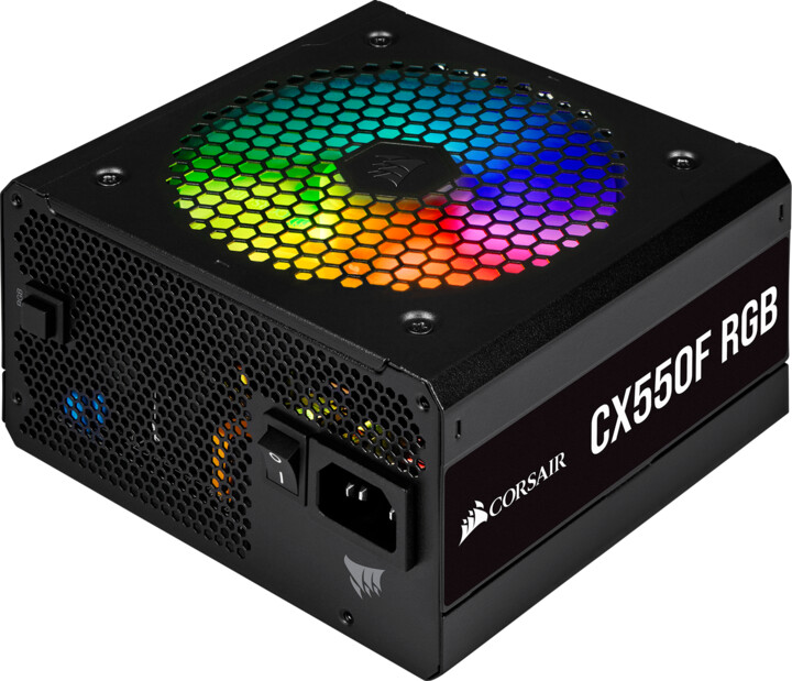 Corsair CX550F RGB - 550W, černá_972521473