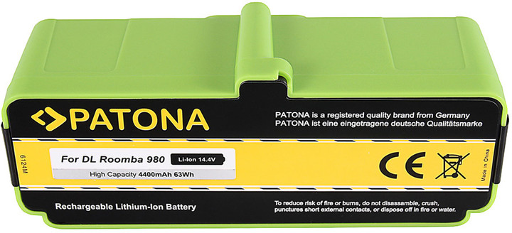 Patona baterie pro vysavač iRobot Roomba 4400mAh, 14,4V, pro sérii 6xx, 7xx, 8xx, 9xx_630975716