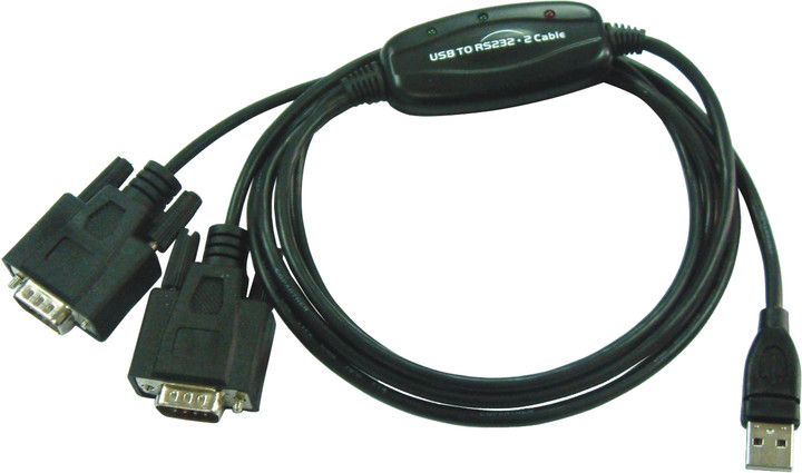 PremiumCord USB - 2x RS 232 převodník_1891698091