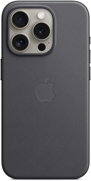Apple kryt z tkaniny FineWoven s MagSafe na iPhone 15 Pro, černá_52176292