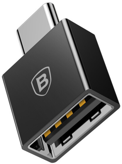 Baseus Exquisite adaptér USB-C samec/USB samice, černá_1207673282