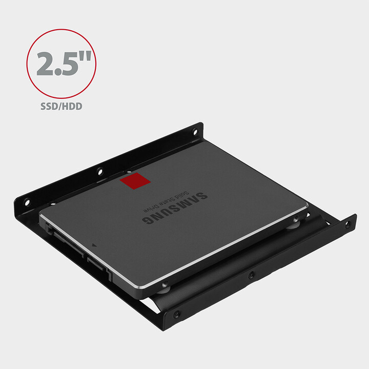 AXAGON RHD-125B, kovový rámeček pro 1x 2.5&quot; HDD/SSD do 3.5&quot; pozice, černý_1952659642
