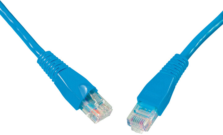 Solarix Patch kabel CAT6 UTP PVC 0,5m modrý snag-proof_1788243000