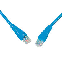 Solarix Patch kabel CAT6 UTP PVC 0,5m modrý snag-proof