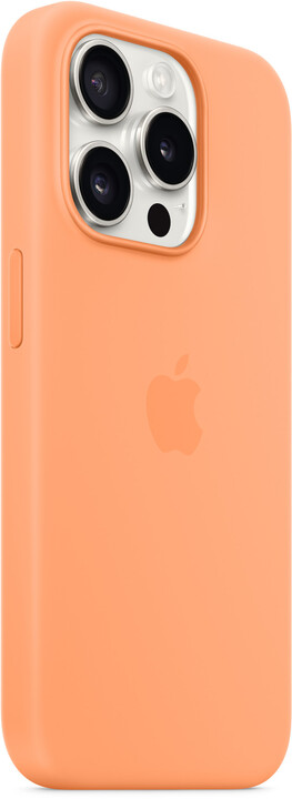 Apple Silikonový kryt s MagSafe pro iPhone 15 Pro, sorbetově oranžová_991712349