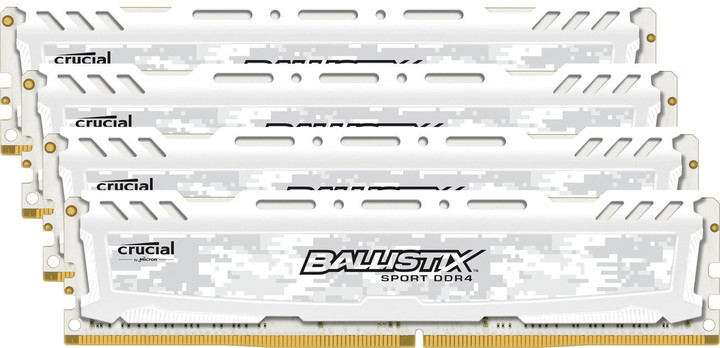 Crucial Ballistix Sport LT White 64GB (4x16GB) DDR4 2400_532635151