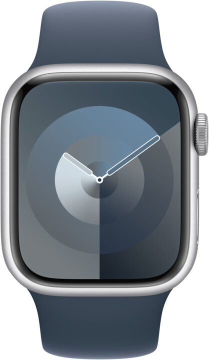 Apple Watch Series 9, 41mm, Silver, Storm Blue Sport Band - M/L_1600877178
