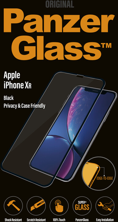 PanzerGlass Edge-to-Edge Privacy pro Apple iPhone Xr, černé_1541348891