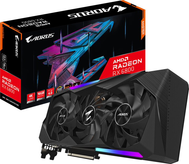 GIGABYTE Radeon RX 6800 AORUS MASTER 16G, 16GB GDDR6_1861423722