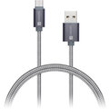 CONNECT IT Wirez Premium Metallic USB C - USB, silver gray, 1 m
