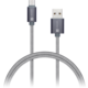 CONNECT IT Wirez Premium Metallic USB C - USB, silver gray, 1 m