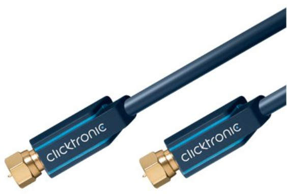 ClickTronic HQ OFC Satelitní antenní kabel F/male - F/male, ferrity, 2m_515289910