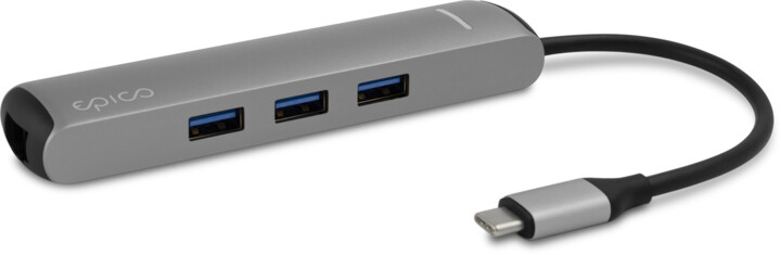 EPICO Type-C Hub SLIM 4K HDMI & Ethernet, silver