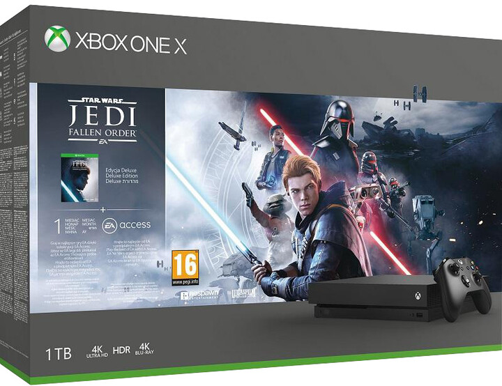 Xbox One X, 1TB, černá + Star Wars Jedi: Fallen Order_1494902192