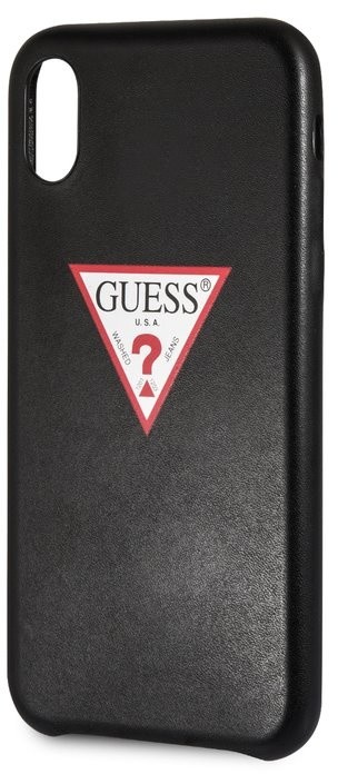 GUESS PU Leather Case Triangle pro iPhone XS Max, černá_764980730