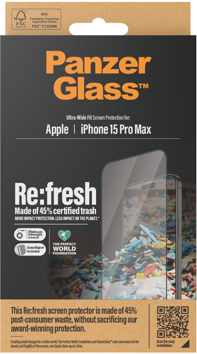 PanzerGlass ochranné sklo Re:Fresh pro Apple iPhone 15 Pro Max_502636686