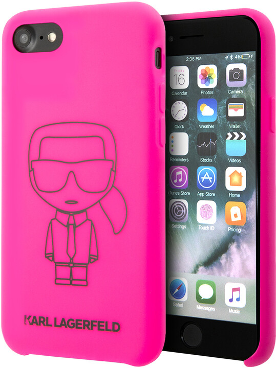 Karl Lagerfeld silikonový kryt Iconic pro iPhone 8/SE2, růžová_986418922