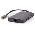 Nedis Multiportový adaptér USB-C, 3xUSB-A, USB-C, HDMI, RJ45, SD &amp; MicroSD_1434450741