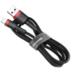 Baseus nabíjecí / datový kabel Cafule USB-A - Lightning, 2,4A, 0.5m, červená/černá