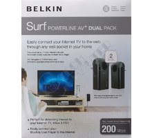 Belkin POWERLINE AV+ Passthrough Adapter (200Mbps), 2 ks_1110728228