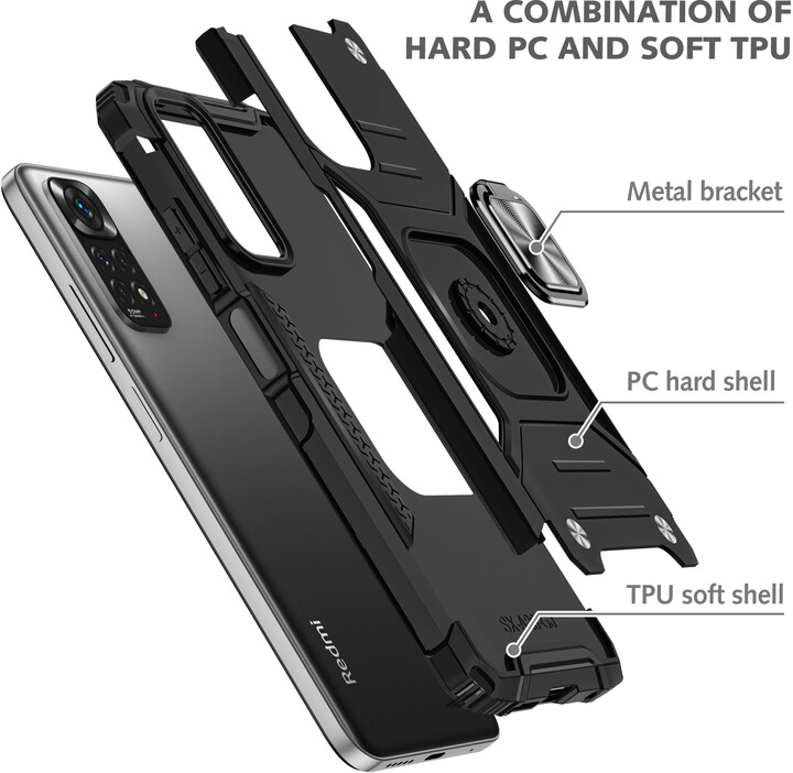 Lenuo Union Armor zadní kryt pro Xiaomi Redmi Note 11/11S, černá_366797840