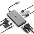 Acer USB-C Dongle 10v1, PowerDelivery, HDMI, VGA, LAN, 3x USB, čtečka karet, audio jack_1046510588
