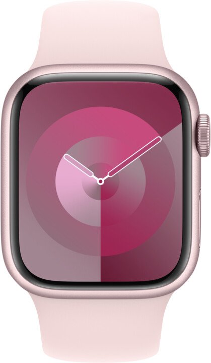 Apple Watch Series 9, 41mm, Pink, Light Pink Sport Band - S/M_335560423