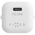FIXED síťová nabíječka Mini s USB-C, PD, 20W, bílá + USB-C - USB-C kabel, 1m_1128090082