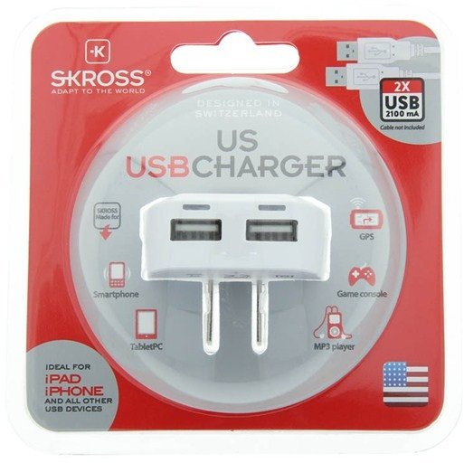 SKROSS USB nabíjecí adaptér USA, 2400mA, 2x USB výstup_112253627
