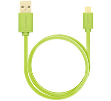 AXAGON BUMM-AM15QG, HQ Kabel Micro USB - USB A, datový a nabíjecí 2A, zelený, 1.5 m_1005753268