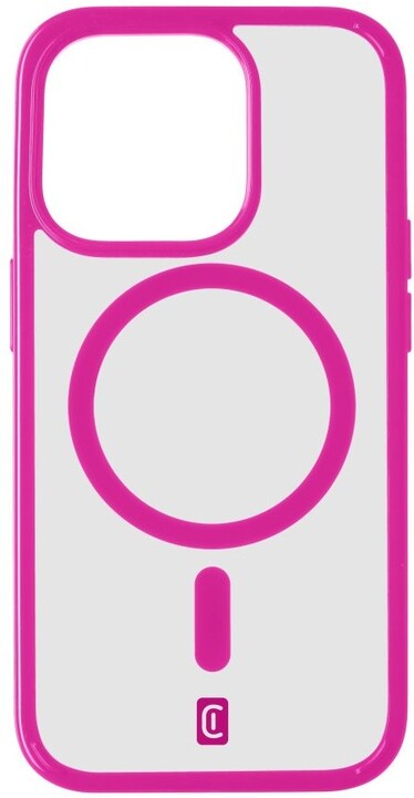 Cellularline zadní kryt Pop Mag s podporou Magsafe pro Apple iPhone 15 Pro, čirá/růžová_1257013245