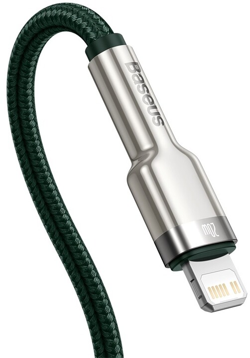 BASEUS kabel Cafule USB-C - Lightning, nabíjecí, datový, PD 20W, 1m, zelená_1574931125