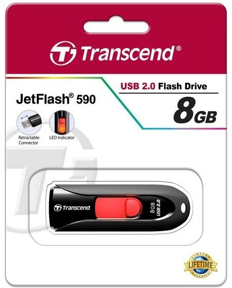 Transcend JetFlash 590 8GB, černá_282517839