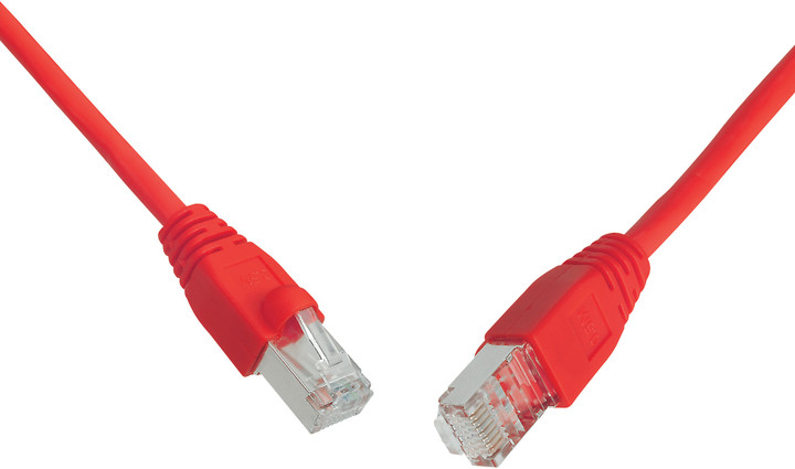 Solarix Patch kabel CAT6 SFTP PVC 1m červený snag-proof_527409708
