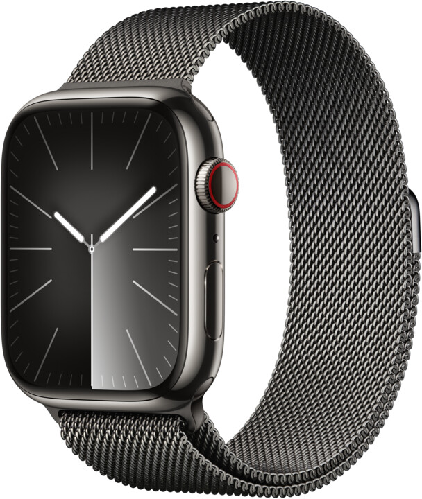 Apple Watch Series 9, Cellular, 45mm, Graphite Stainless Steel, Graphite Milanese Loop_1684679957