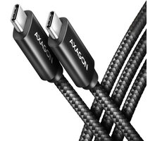 AXAGON kabel USB-C 4 - USB-C 4 Gen 3X2, PD100W 5A, 8K/40Hz, opletený, 1m, černá_1557280590