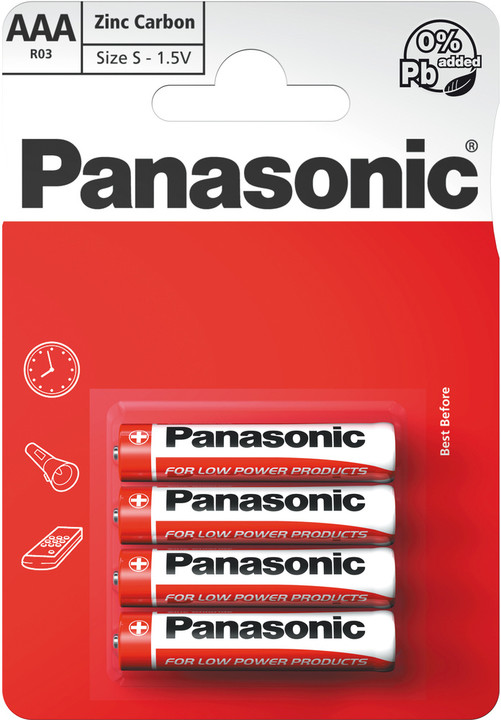 Panasonic baterie R03 4BP AAA Red zn_1342577355