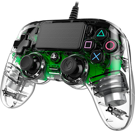 Nacon Wired Compact Controller, průhledný zelený (PS4)_1896061303