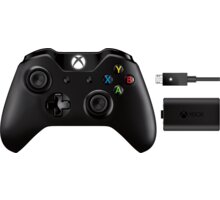 Xbox ONE Bezdrátový ovladač, černý + nabíjecí sada (PC, Xbox ONE)_1548181514