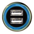 Hama CL USB nabíječka Dual, 3,1 A, modrá LED_436238326