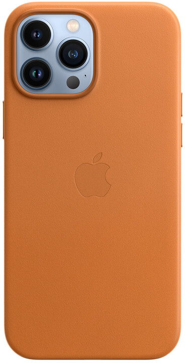 Apple kožený kryt s MagSafe pro iPhone 13 Pro Max, zlatohnědá_2044765175