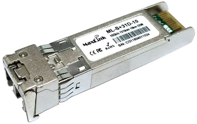 MaxLink SPF+ - 10G SFP+, SM, 1310nm, 10km, 2xLC konektor, DDM, HP kompatibilní_110825348