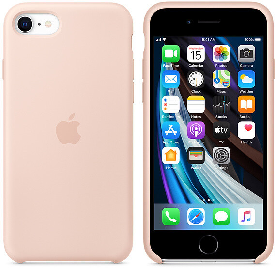 Apple silikonový kryt na iPhone SE (2020), pískově růžová_1425327208
