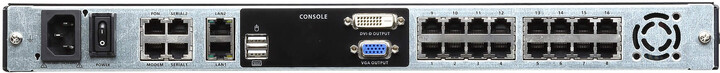 ATEN KL1116VN - 16-portový KVM switch (USB i DVI/VGA) přes IP, 100/1000 19&quot; LCD, UK klávesnice_755928676
