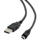 Gembird CABLEXPERT kabel USB A-MINI 5PM 2.0 1,8m HQ zlacené kontakty, černá