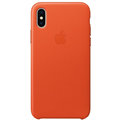 Apple kožený kryt na iPhone X, jasně oranžová_1024280630