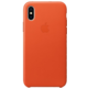 Apple kožený kryt na iPhone X, jasně oranžová