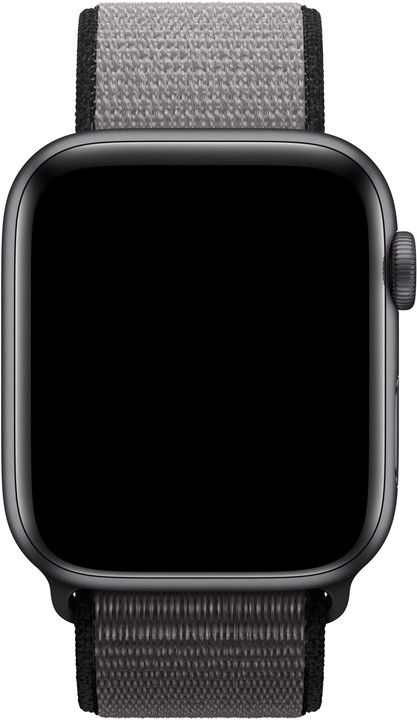 Apple řemínek pro Watch Series 5, 44mm provlékací sportovní, černošedá_1977387145