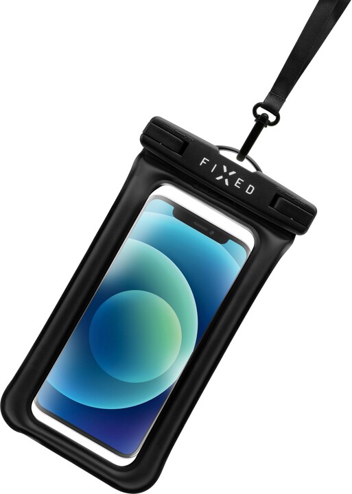 FIXED vodotěsné pouzdro Float Edge pro mobilní telefony, univerzální, IPX8, černá_509085887