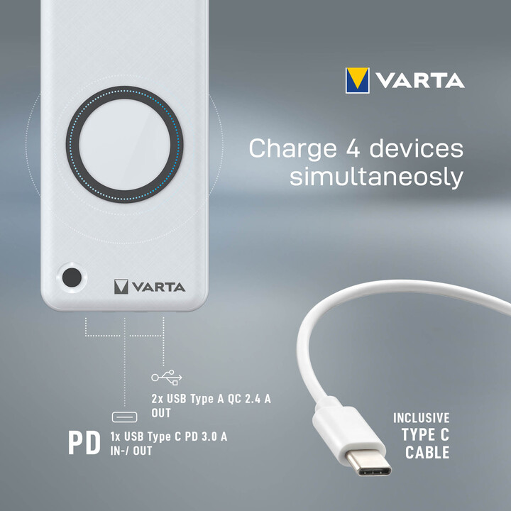VARTA bezdrátová powerbanka Portable Wireless, 20000mAh_982161659